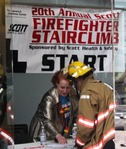 Firefighters checking in