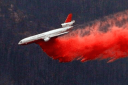 A Very Large Air Tanker Drops Retardant On The Aspen Fire On July 30, 2013.