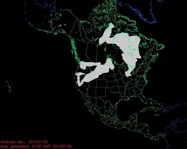  Photo All Fires Burning In North America Showing Smoke Patterns