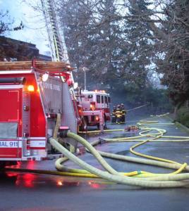Bellevue Fire working at another fire [Photo Credit: LR Swenson]