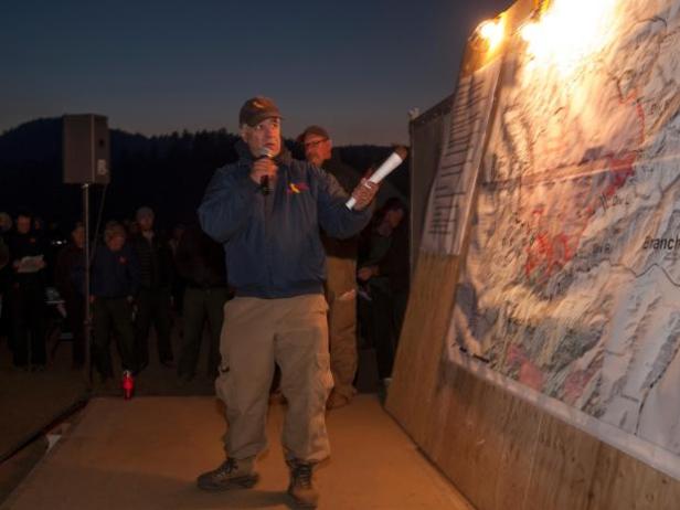 The Faces of Fire Managers at a Briefing.  They are driven by many factors and you can clearly see their passion for Firefighting. [Photo Courtesy: Inciweb]