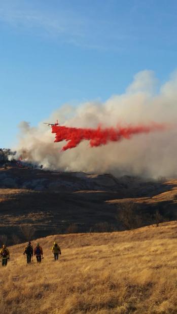 Help from above.  [Photo Credit: Ray Shinaberg / Ludlow VFD]