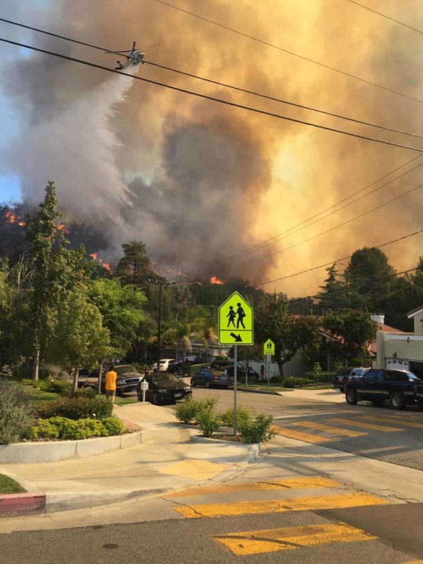 Old Fire (Credit: LA Co Fire Ops)